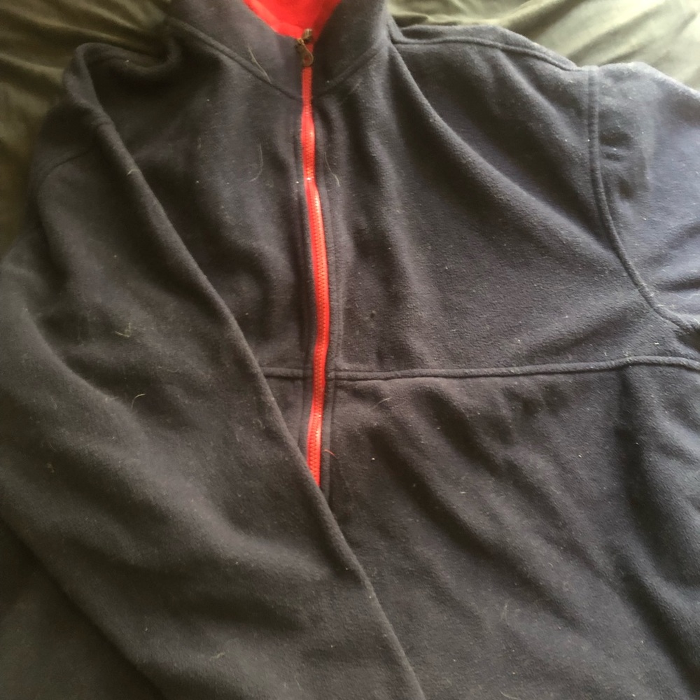 Navy blue/ Red polyester sweater